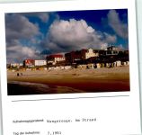 26486 W2946 Wangerooge , Nordseebad FOTO KEINE AK Am Strand Foto montiert auf Karton