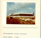 26757 W2972 Borkum FOTO KEINE AK Wellenbad Außenansicht Leuchtturm Foto montiert auf Karton