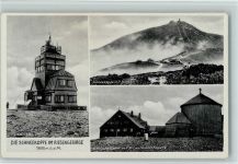 Riesengebirge - Schneekoppe Observatorium Talnebel Deutsche Baude mit St. Laurentius-Kapelle