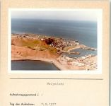 27498 W2192 Helgoland FOTO KEINE AK Luftaufnahme Foto montiert auf Karton