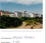 27498 W2192 Helgoland FOTO KEINE AK Südstrand Foto montiert auf Karton