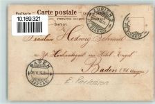 Liebespaar - Künstlerkarte Kuss 1906 Gebrauchsspuren