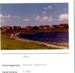 26579 W2985 Baltrum FOTO KEINE AK Spielteich Foto montiert auf Karton