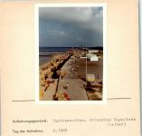 27472 W2190 Cuxhaven FOTO KEINE AK Cuxhaven Döse Strandbad Kugelbake Foto montiert auf Karton