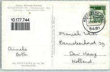 53505 W5486 Kreuzberg , Ahr - Ortsansichten Brücke Trauben Weinflasche Römer 2-Bildaufnahme Urkunde