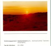 FOTO KEINE AK Sonnenuntergang Winter Foto montiert auf Karton