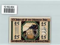 07629 O6530 Hermsdorf , Thür - Notgeld Dorfgeld Der schwarze Bär