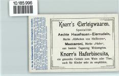 Sammelbild Knorr Nr. 1 Till Eulenspiegel Sage