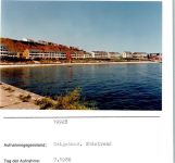 27498 W2192 Helgoland FOTO KEINE AK Blick zum Südstrand Foto montiert auf Karton