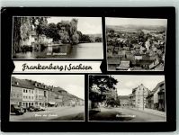 09669 O9262 Frankenberg , Sachs - Am Gondelteich Platz der Einheit Humboldtstraße Rückseite mit Abschürfungen bzw Kleberesten