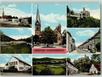 37176 W3412 Nörten-Hardenberg - Kirche Ruine Fachwerkhäuser VW-Käfer