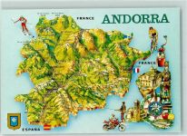 Landkarte Nr. 751 Andorra Motiv Spanien
