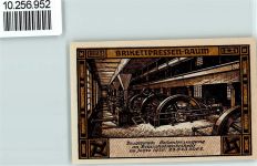 06749 O4400 Bitterfeld - Notgeld 50 Pfennig Brikettpressen-Raum