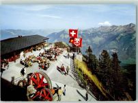 Stanserhorn mit Oldtimer Standseilbahn und modernster Luftseilbahn Prachtvoller Aussichtsberg Bergrestaurant mit Buochserhorn Schwalmis Brisen Wappen Standseilbahn