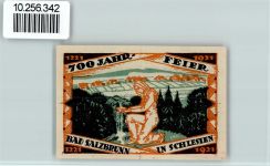 Bad Salzbrunn Szczawno-Zdroj - Notgeld Mädchen kniend Lichtung Stadtwappen