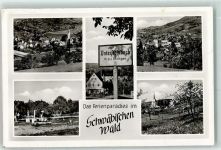 74629 W7114 Untersteinbach , Württ Gebrauchsspuren Rückseite mit Abschürfungen und Kleberesten
