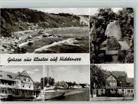 18565 O2346 Kloster , Hiddensee - Grabstätte von Gerhart Hautmann FDGB-Erholungsheim Hitthim Hafen FDGB-Vertragsheim Wieseneck