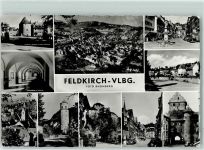 6800 Feldkirch 1962 - Mehrfachbilder , Wasserturm, Straßen AK