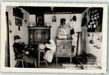 O1304 Joachimsthal Bauernstube im Erzgebirge Museum Bauernhaus 1940