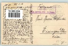 Kowel 1916 - Russische Bauernstube sign. F. Preiss Feldpost WK I