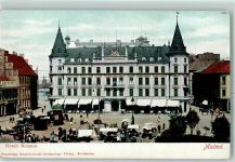 Malmö Lithographie Marktszene Hotel Kramer