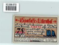 28865 W2804 Lilienthal b Bremen Notgeldschein 75 Pfennig der Sparkasse Lilientaler Astronomen