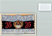 07937 O6570 Zeulenroda - Notgeld