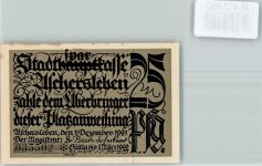 06449 O4320 Aschersleben , Sachs-Anh - Notgeld
