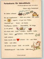Ferienkarte für Schreibfaule - Bild Zeitung AK Werbung Druckerzeugnis