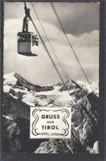 6080 Igls AK mit Leporello Patscherkofelbahn gegen Stubaiergletscher