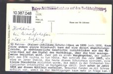 Matrashaus Franz-Eduard-Matras-Haus 1899 Gebrauchsspuren Beschreibung aufgeklebt