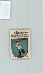 15859 O1233 Storkow , Mark - Vignette Wappen Kaffee Hag 1920-1940 Storch
