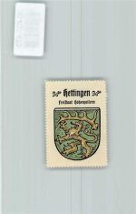 72419 W7481 Hettingen , Kr Sigmaringen - Vignette Wappen Kaffee Hag 1920-1940