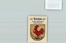 72175 W7242 Dornhan - Vignette Wappen Kaffee Hag ca 1920-1940 Roter Hahn