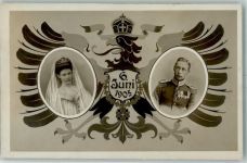 6. Juni 1905 Vermählung AK Adel Kronprinz Wilhelm 1905 Foto AK