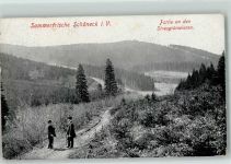 08261 O9655 Schöneck , Vogtl - Streugrünwiesen Spaziergänger