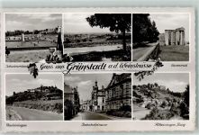 67269 W6718 Grünstadt - Schwimmbad Ehrenmal Bahnhofstraße Burg Altleiningen