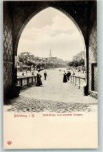 86316 W8904 Friedberg , Bay - Kaiserstraße vom vorderen Burgtor