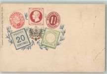 59329 W4724 Basel Gebrauchsspuren Briefmarken Sachsen Hannover Schleswig Reichsadler Laub Ort lt. Verlag