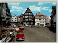 35274 W3575 Kirchhain - Marktplatz Rathaus Fachwerkhaus