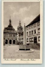 74722 W6967 Buchen Odenwald - Altes Rathaus Gasthaus Gedenksäule