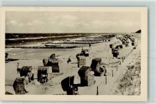 18374 O4241 Zingst , Ostseebad - Badestrand Strandkörbe