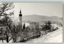 82435 W8117 Bayersoien Foto AK Kirche Winter