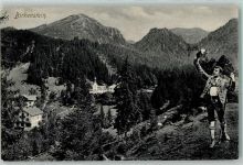 83730 W8165 Birkenstein 1909 - Wanderer in bayrischer Tracht