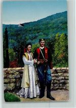 Nr. 209 - Trachtenpaar aus Montenegro AK Gute Erhaltung Trachten ehem. Jugoslawien