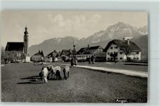 83454 W8233 Anger b Bad Reichenhall - Schafe Mariensäule Kirche