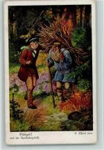 sign Elßner - Verlag FPHG Serie 157 Nr. 3887 AK Rübezahl Künstlerkarte