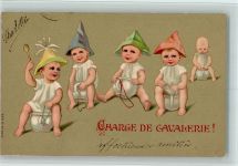 Charge de Cavalerie - Litho AK Nachttopf Prägedruck
