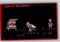 Leda mit dem Schwan - Gänseverkauf - Jugendstreiche -Humor Kind 1917 Künstlerkarte