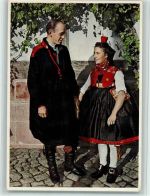 Nr. 1147 - Serie Die bunte Schwalm Nr. 6 - Hochzeit die Verlobten, sehr gute Erhaltung AK Hess. Tracht, Mandt